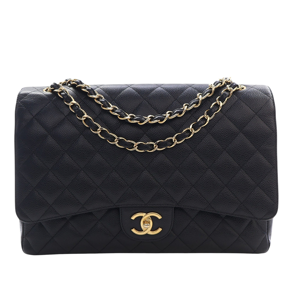 Pre-Loved Chanel Maxi Classic Caviar Double Flap